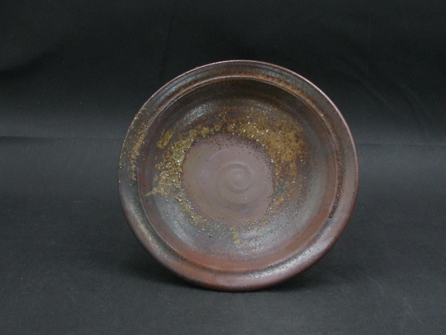 月間特価品　備前焼　登窯　備前焼中堅作家　竹内　靖之（山本）　最新作１６センチ黄ゴマ深皿７