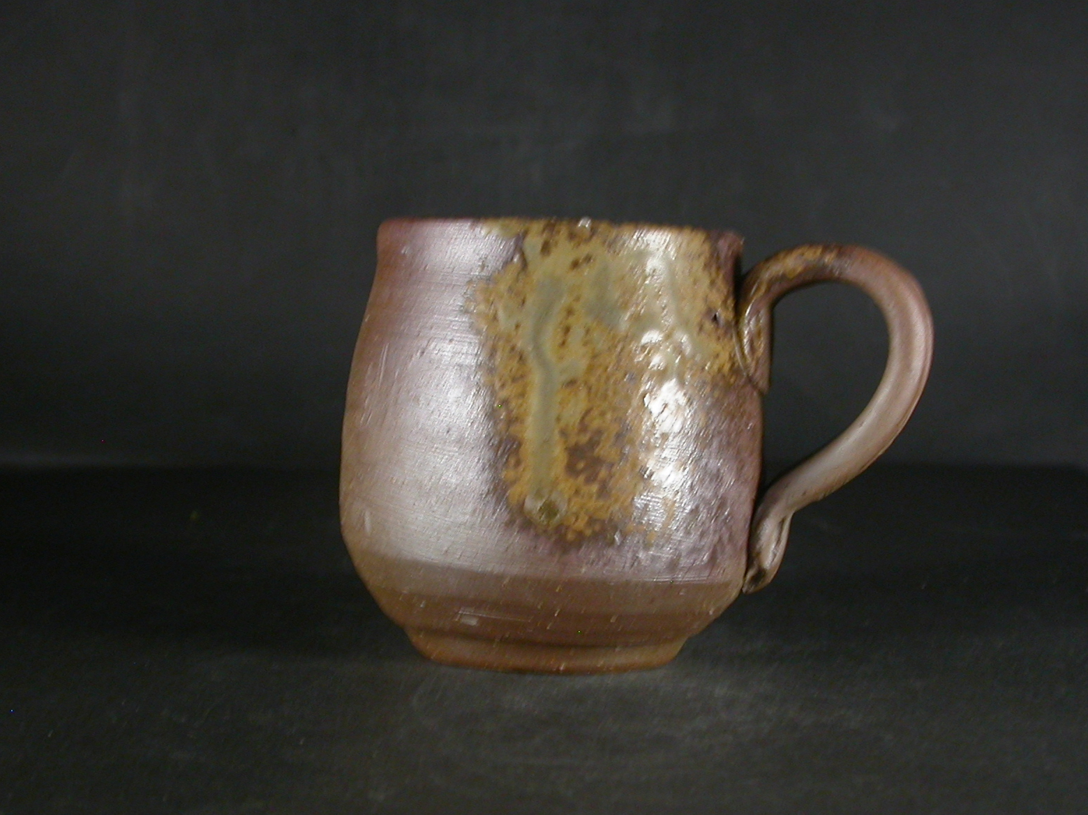 備前焼　登窯　備前焼中堅作家　竹内　靖之（山本）　最新作黄ゴマ手付きカップ７