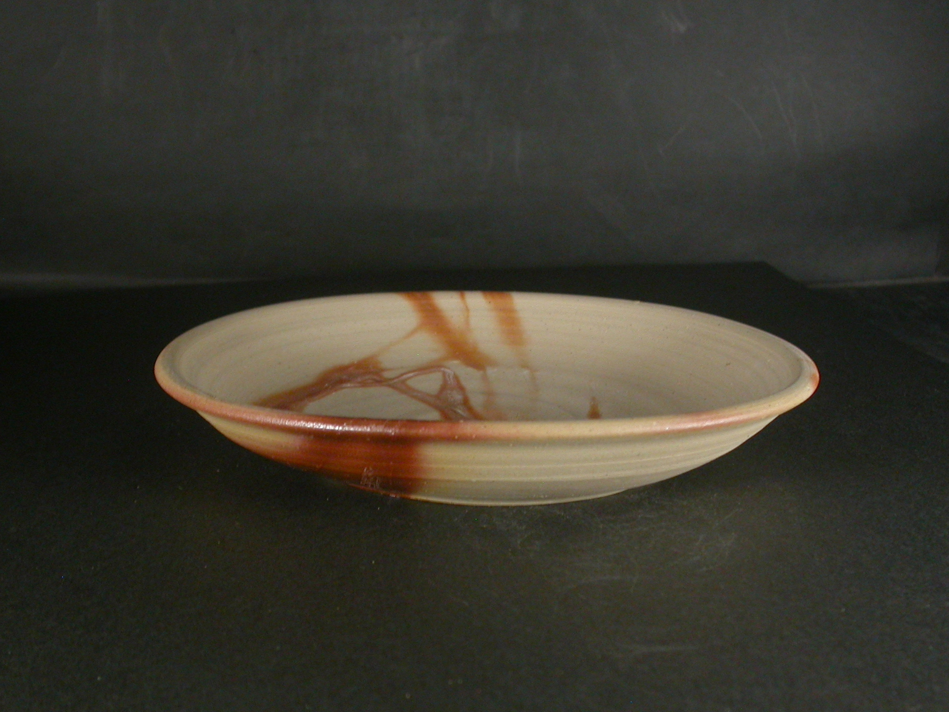 備前焼　備前焼中堅作家　竹内　靖之（山本）　最新作１９．５センチ緋襷深皿１５