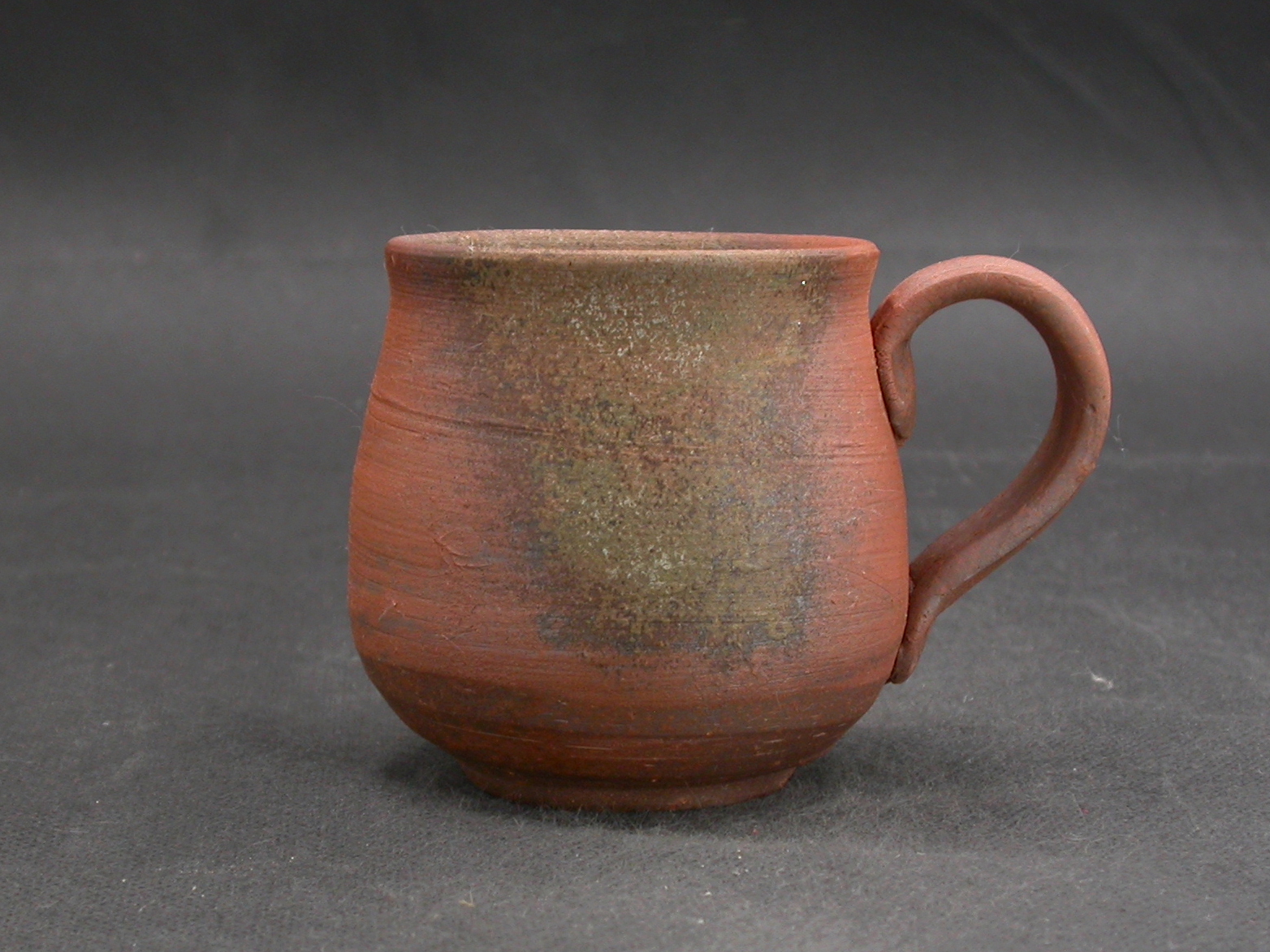 備前焼　備前焼中堅作家　竹内　靖之（山本）　最新作黄ゴマ緋手付きカップ９