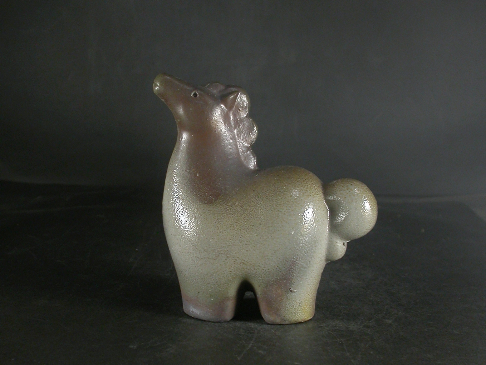 備前焼　登窯　備前焼中堅作家　竹内　靖之（山本）　最新作来年の干支黄・青ゴマ馬置物４