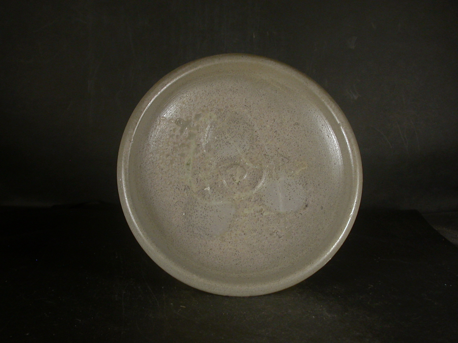 備前焼　登窯　備前焼中堅作家　竹内　靖之（山本）　最新作１７センチ黄ゴマ青備前皿２０