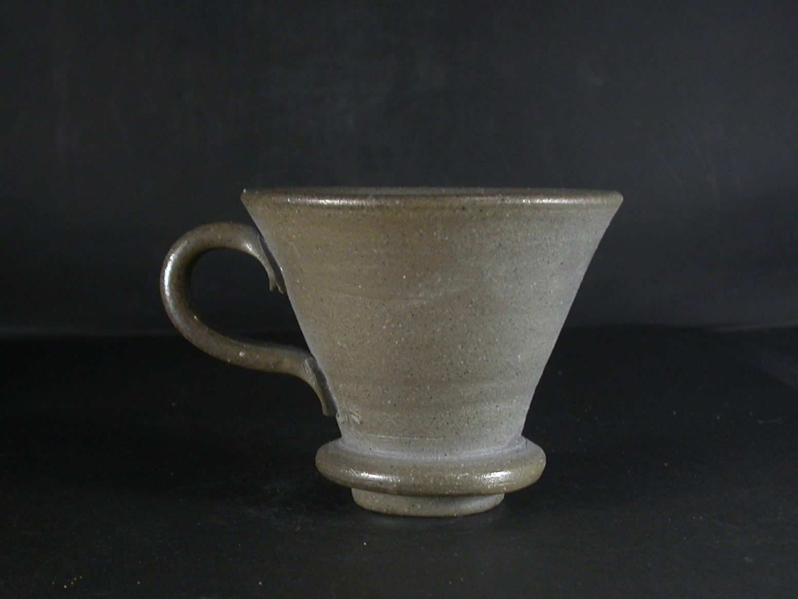 月間特価品　備前焼　備前焼中堅作家　竹内　靖之（山本）　最新作金彩青備前コーヒードリッパー５