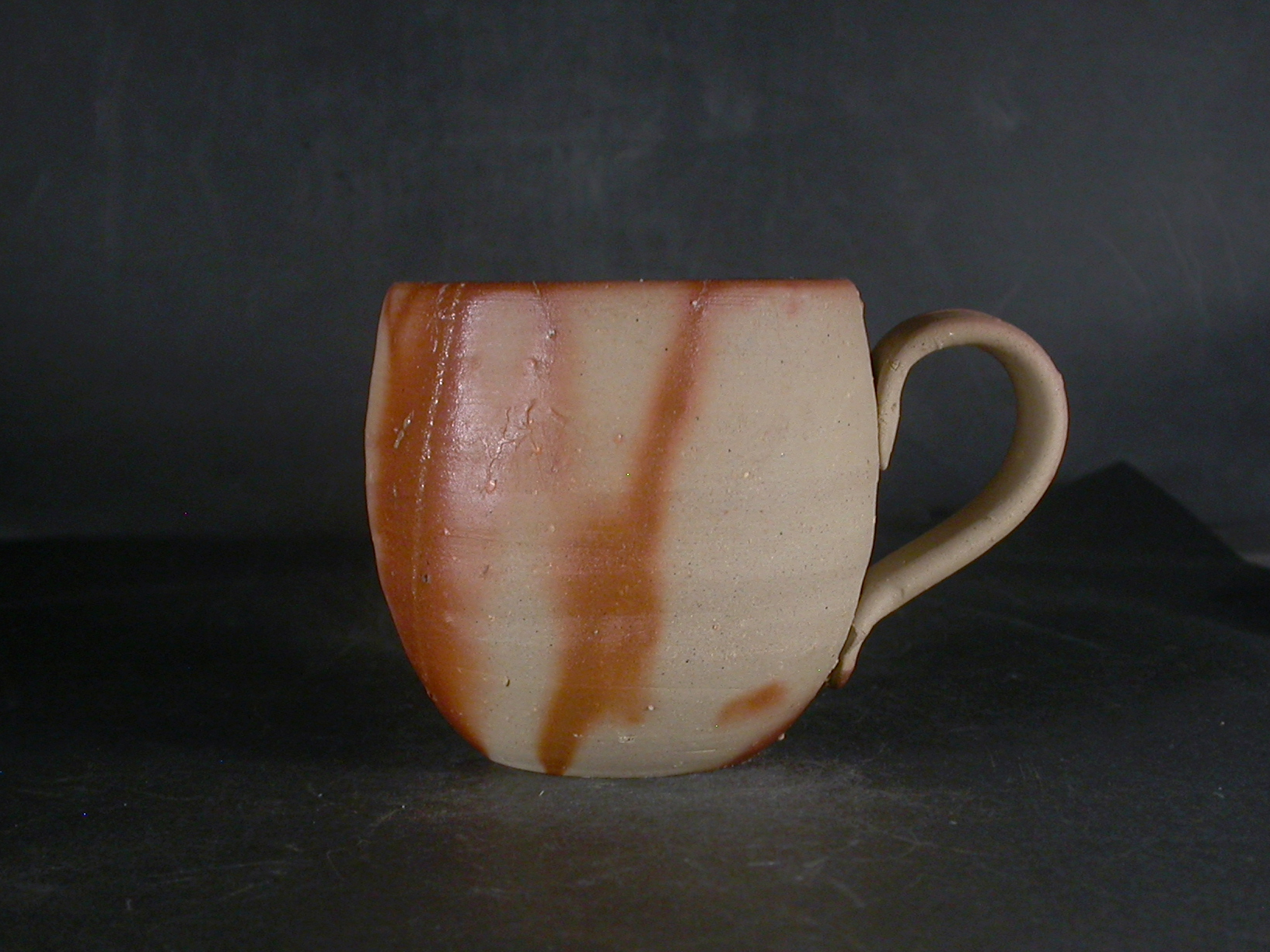 備前焼　備前焼中堅作家　竹内　靖之（山本）　最新作緋襷手付きカップ３２