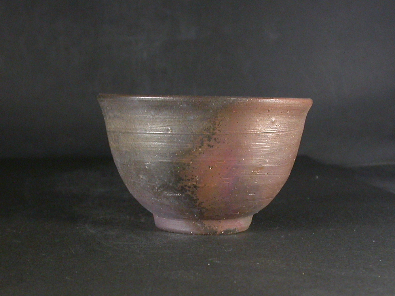 備前焼　備前焼中堅作家　竹内　靖之（山本）　最新作金彩・青緋襷・黄ゴマ飯茶碗１