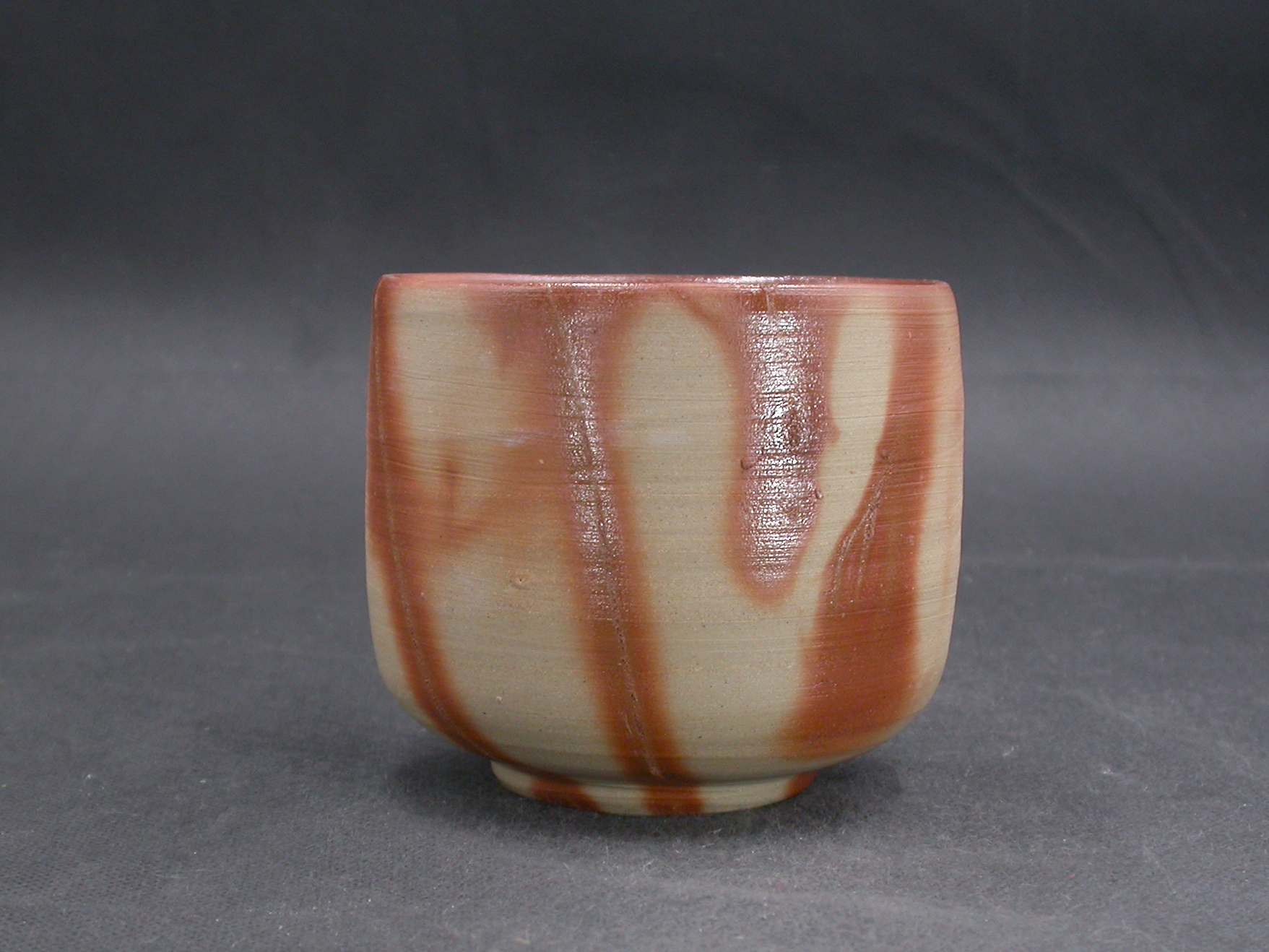 備前焼　備前焼中堅作家　竹内　靖之（山本）　最新作緋襷小福茶碗・フリーカップ２