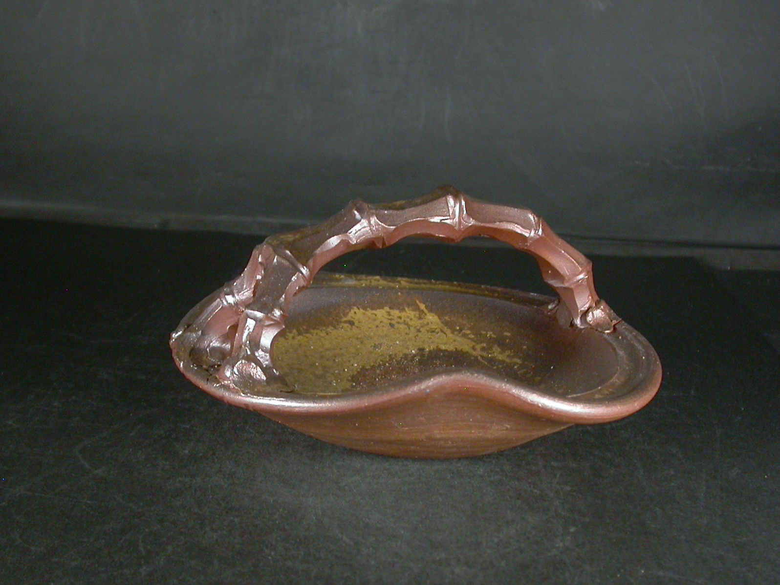 新品★竹内靖之【師：山本陶秀】★★備前龍摘み籐手付き面取り土瓶 新品☆竹内靖之【師：山本陶秀】備前龍摘み籐手付き面取り