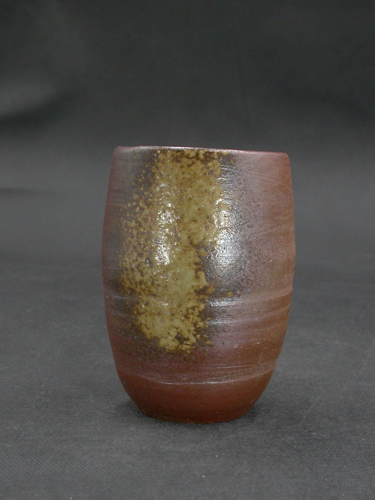 備前焼　登窯　備前焼中堅作家　竹内　靖之（山本）　最新作黄ゴマビール他グラス５