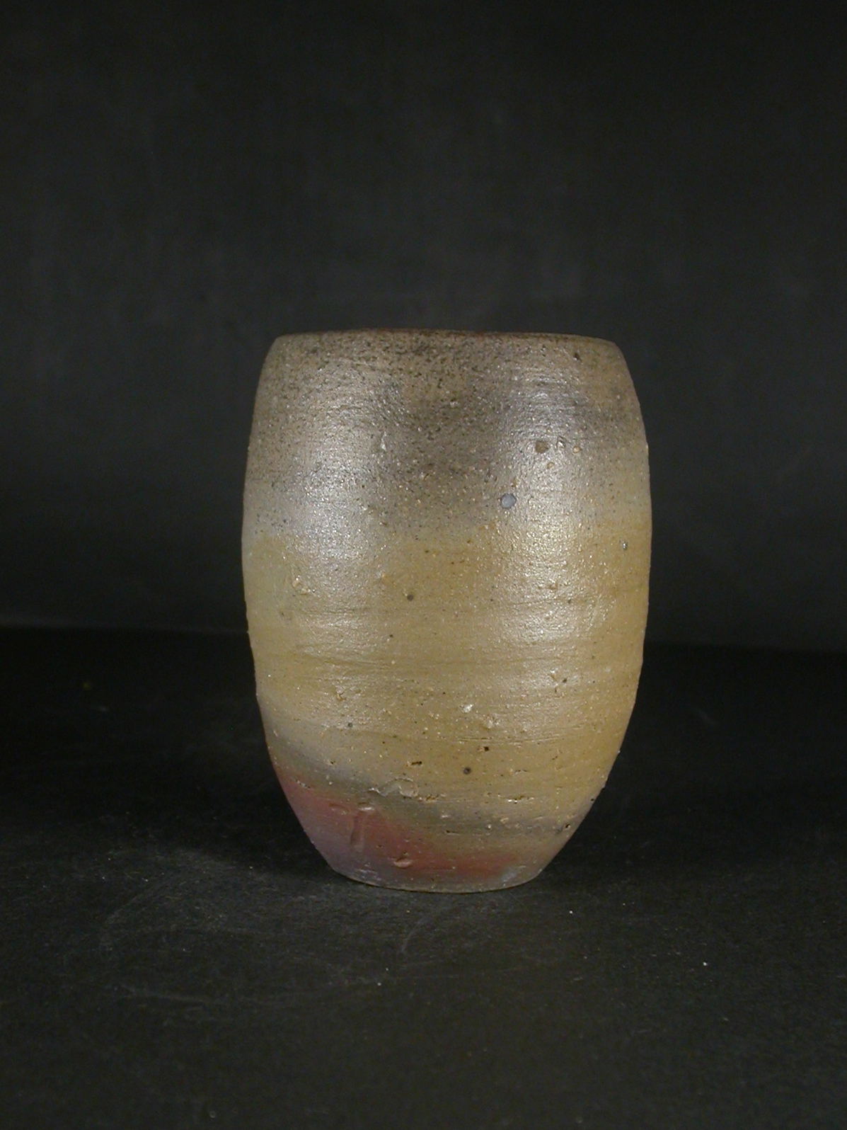 備前焼　登窯　備前焼中堅作家　竹内　靖之（山本）　最新作黄ゴマビール他グラス７