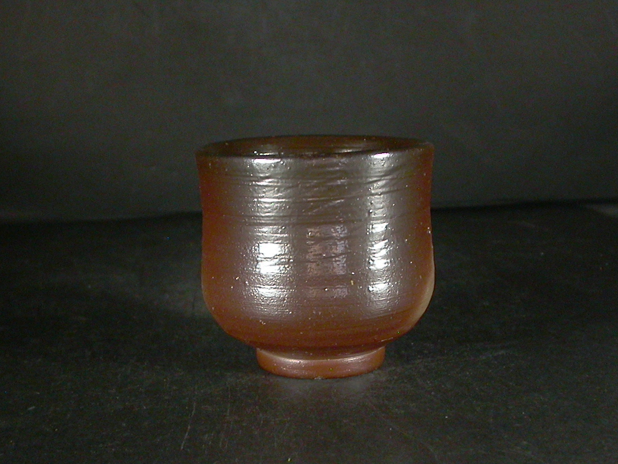 備前焼　登窯　備前焼中堅作家　片岡　聖観　黄ゴマ湯呑３