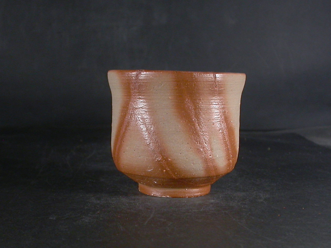 処分品　備前焼　備前焼中堅作家　片岡　聖観　緋襷湯呑２