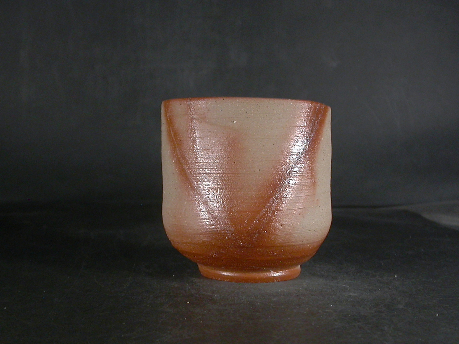 備前焼　登窯　備前焼中堅作家　片岡　聖観　少し大振りな緋襷湯呑７