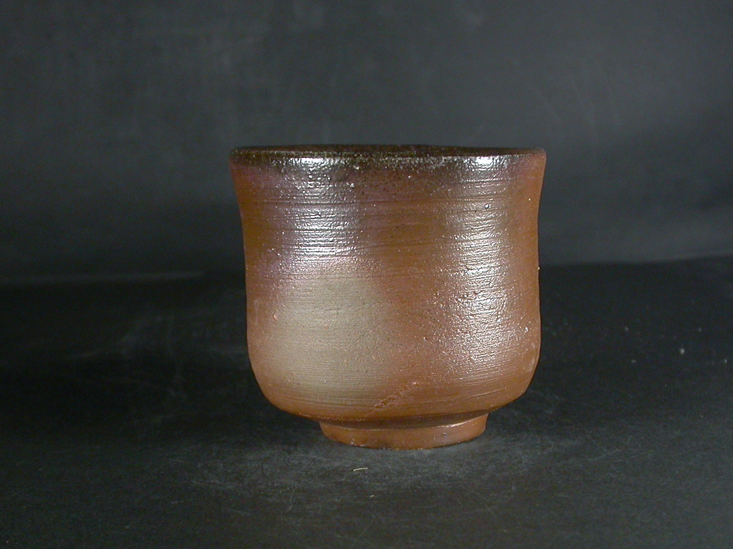 処分品　備前焼　登窯　備前焼中堅作家　片岡　聖観　黄ゴマ湯呑２１