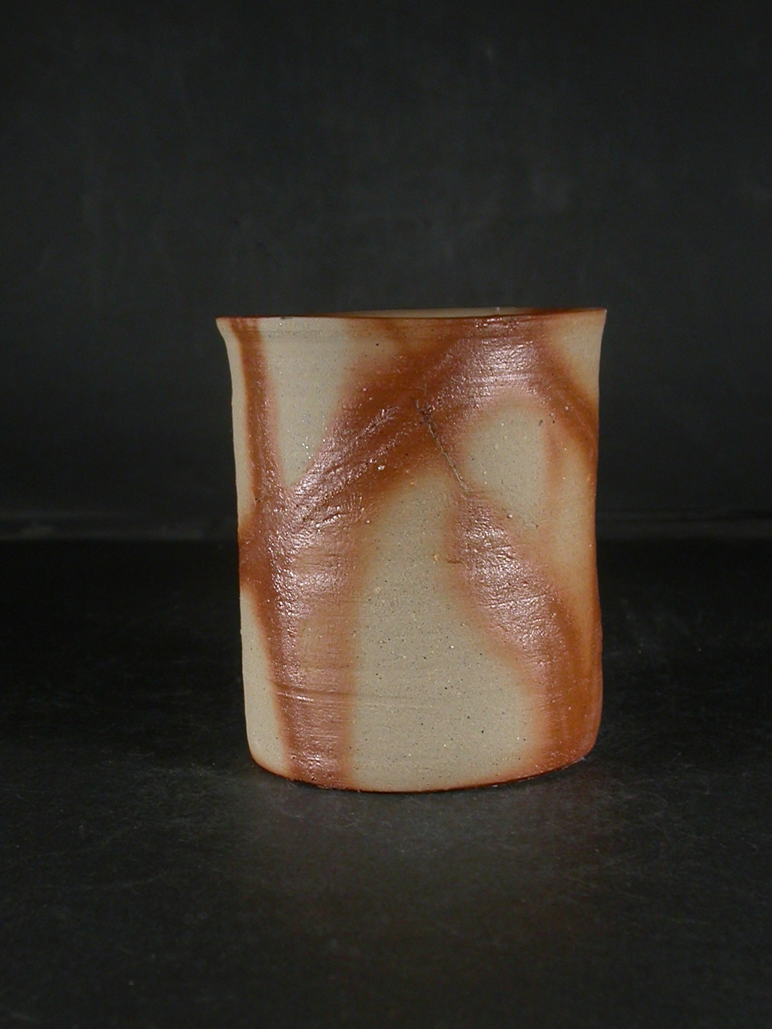 処分品　備前焼　備前焼中堅作家　片岡　聖観　 緋襷フリーカップ１３