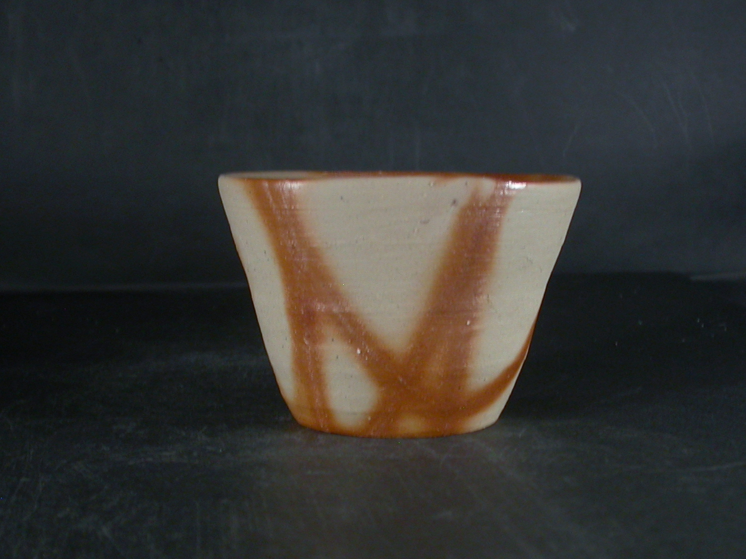 処分品　備前焼　備前焼中堅作家　片岡　聖観　 緋襷フリーカップ１６