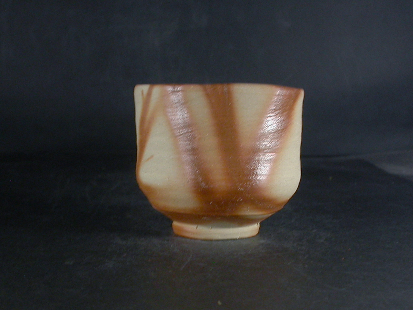 処分品　備前焼　備前焼中堅作家　片岡　聖観　 緋襷湯呑３２