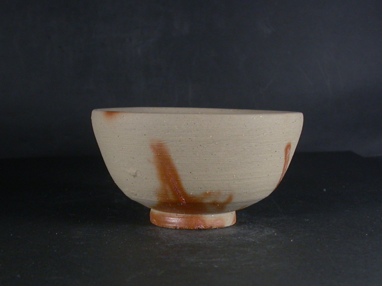 処分品　備前焼　備前焼中堅作家　片岡　聖観　緋襷飯茶碗３２