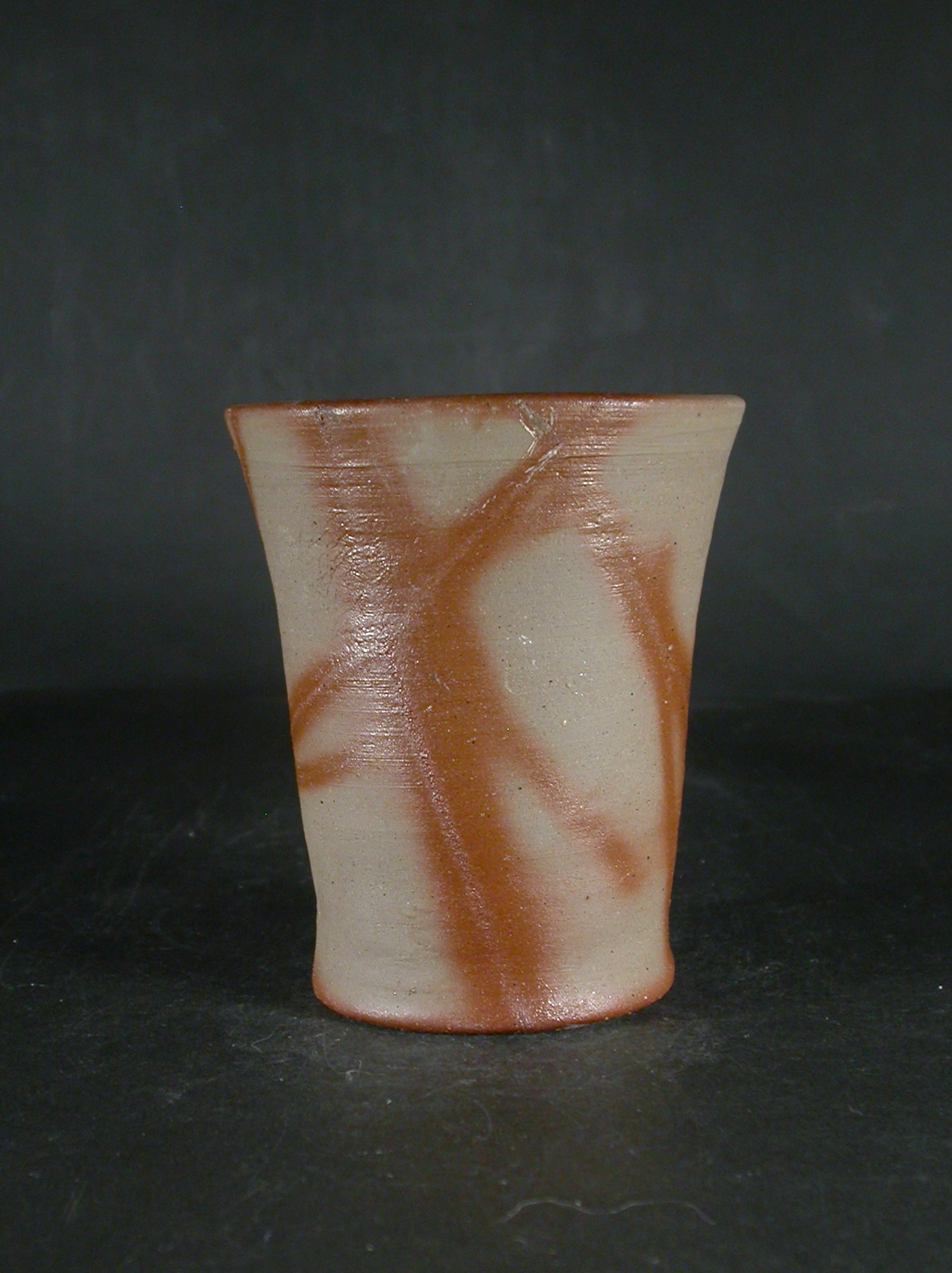 処分品　備前焼　登窯　備前焼中堅作家　片岡　聖観　緋襷ビール他グラス４９