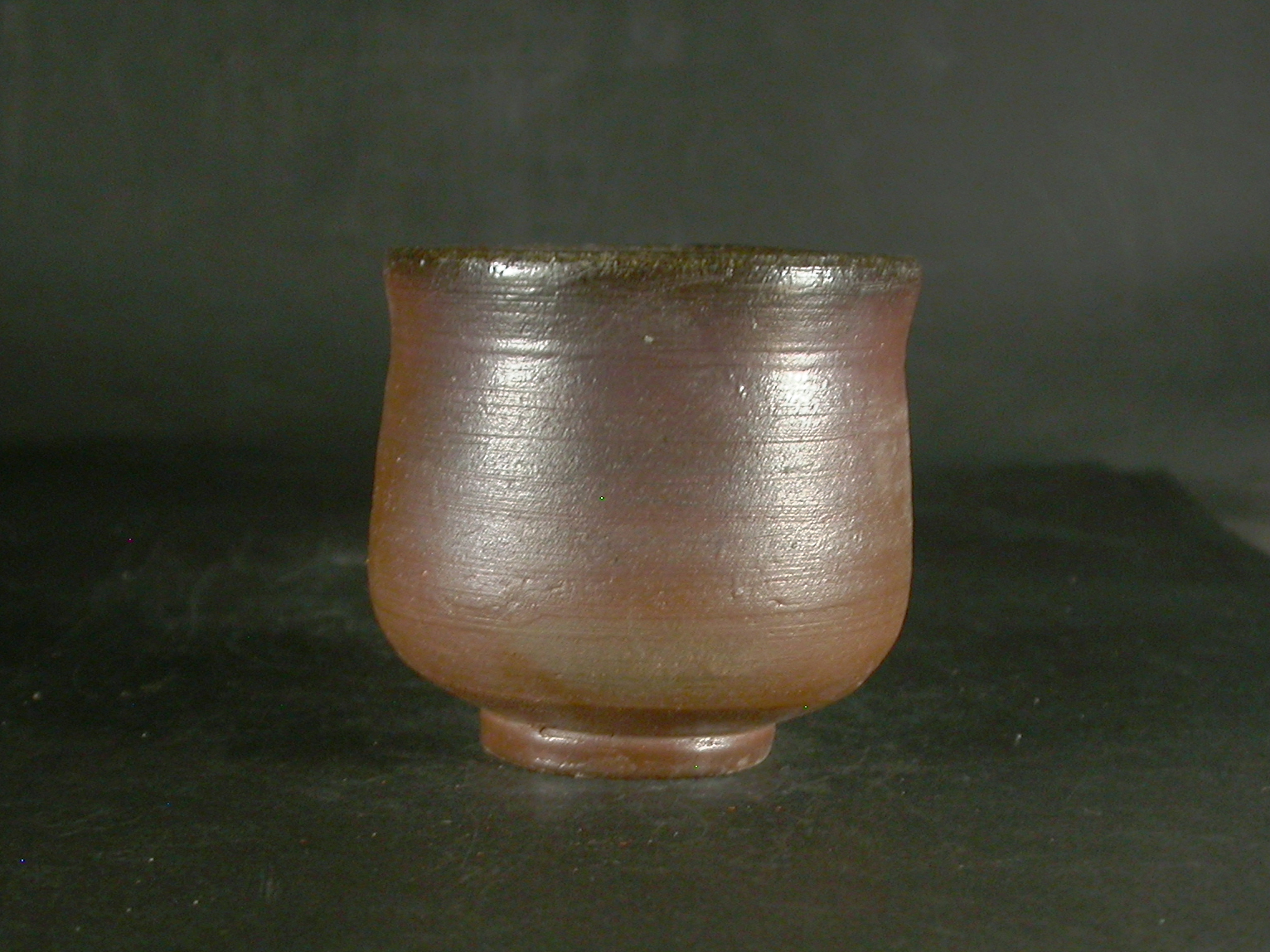 備前焼　登窯　備前焼中堅作家　片岡　聖観　黄ゴマ湯呑３６