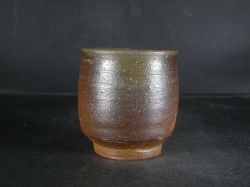 備前焼　穴窯　備前焼異色作家　吉岡　勝巳　最新作黄ゴマ湯呑３