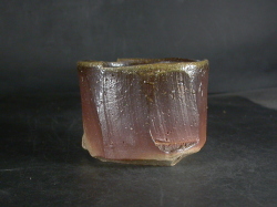 備前焼　穴窯　備前焼異色作家　吉岡　勝巳　最新作黄ゴマ面取・鎬フリーカップ１２