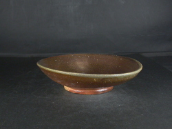 備前焼　穴窯　備前焼異色作家　吉岡　勝巳　最新作１６センチ黄ゴマ深皿５２