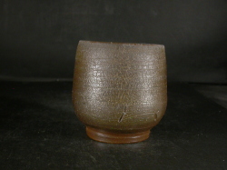 備前焼　穴窯　備前焼異色作家　吉岡　勝巳　最新作黄ゴマ湯呑１４