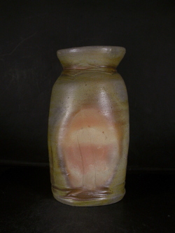 備前焼　穴窯　備前焼異色作家　吉岡　勝巳　最新作窯変花入１４