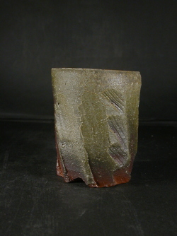 備前焼　穴窯　備前焼異色作家　吉岡　勝巳　最新作黄ゴマ面取り・鎬ビール他グラス・フリーカップ２０