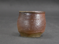 備前焼　穴窯　備前焼異色作家　吉岡　勝巳　最新作黄ゴマぐい呑２５