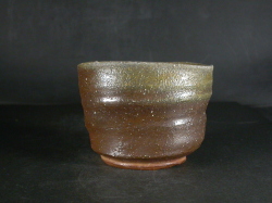 備前焼　穴窯　備前焼異色作家　吉岡　勝巳　最新作黄ゴマフリーカップ3８