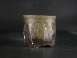 ●【2524】三連楕円　くま×3…備前焼 25094]楕円鉢（高力芳照）｜備前焼わかくさ