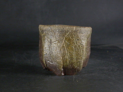 備前焼　穴窯　備前焼異色作家　吉岡　勝巳　最新作カセゴマ面取り・鎬ぐい呑２９