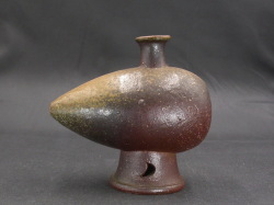 備前焼　登窯　備前焼中堅作家　藤原　謹　黄ゴマ花器４