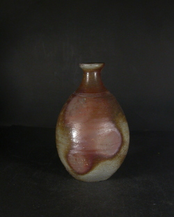 お買得　備前焼　登窯　備前焼中堅作家　藤原　謹　窯変徳利１