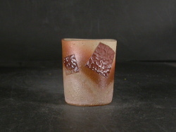 備前焼　登窯　備前焼人気作家　宮尾　昌宏　最新作薄茶のゴマぐい呑２