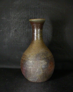 備前焼　登窯　備前焼物故作家　的野　求　黄ゴマ焼酎保存用大徳利・花入４