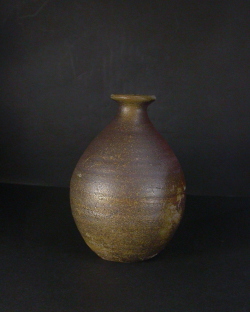 備前焼 登窯 備前焼物故作家 大平 誠之助 共箱付き黄ゴマ徳利2 備前焼