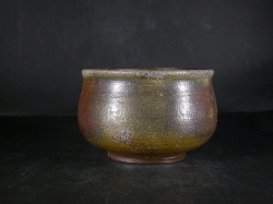 備前焼大平一誠の茶碗 備前焼 登窯 備前焼中堅作家 大平 一誠 共箱付桟切・黄ゴマ抹茶茶碗1