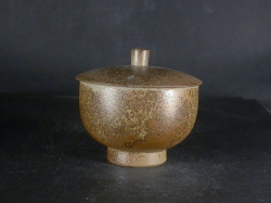 備前焼 登窯 備前焼窯元陶正園 木村 陶峰 黄ゴマ蓋付き丸湯呑2 備前焼