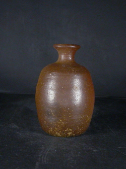 処分品　備前焼　登窯　作者不詳　共箱付き黄ゴマ徳利６
