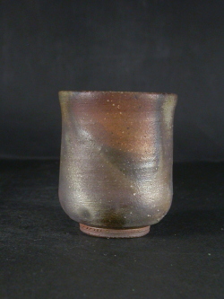 備前焼　登窯　備前焼物故作家　数乗　威生　桟切湯呑１