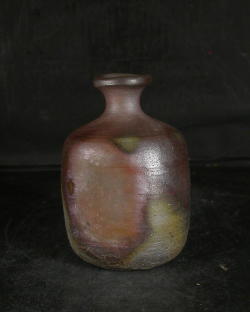 西墻邦雄　備前焼　花器　共箱 西墻邦雄備前焼花器共箱
