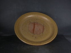 備前焼　穴窯　備前焼ベテラン作家　正宗　千春　共箱付き緋襷・黄ゴマ皿２