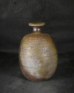 備前焼　骨董品 備前焼 登窯 備前焼中堅作家 水谷 清 共箱付桟切り・黄ゴマ徳利5