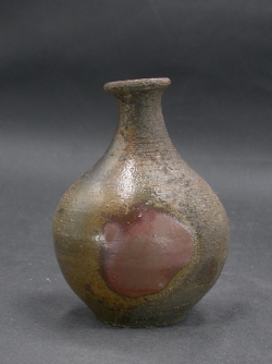月間特価品　備前焼　登窯　備前焼物故作家　馬場　祥輔　窯変徳利１