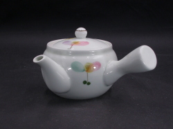 新品未使用　作者不詳　花絵横手急須１
