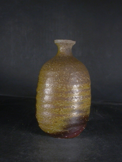 備前焼 穴窯 備前焼ベテラン作家 好本 宗峯 共箱付き黄ゴマ徳利2