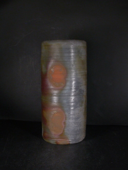 備前焼 登窯 備前焼物故作家 松笠 靖彦 共箱付き窯変花入2 備前焼卸