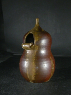 備前焼　登窯　作者不詳　黄ゴマ花入１５